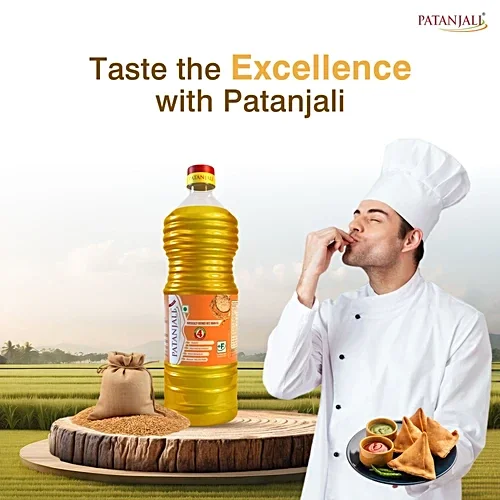  Patanjali Rice Bran (Chaaval kee Bhoosee) Oil, 1 L Bottle image 7