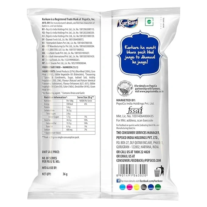  Kurkure Namkeen, Chilli Chatka Pouch, 78.9g image 2