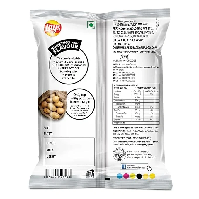 Lay's Potato Chips – Chile Limon Flavour, 48 g / 52 g (Weight May Vary) image 3