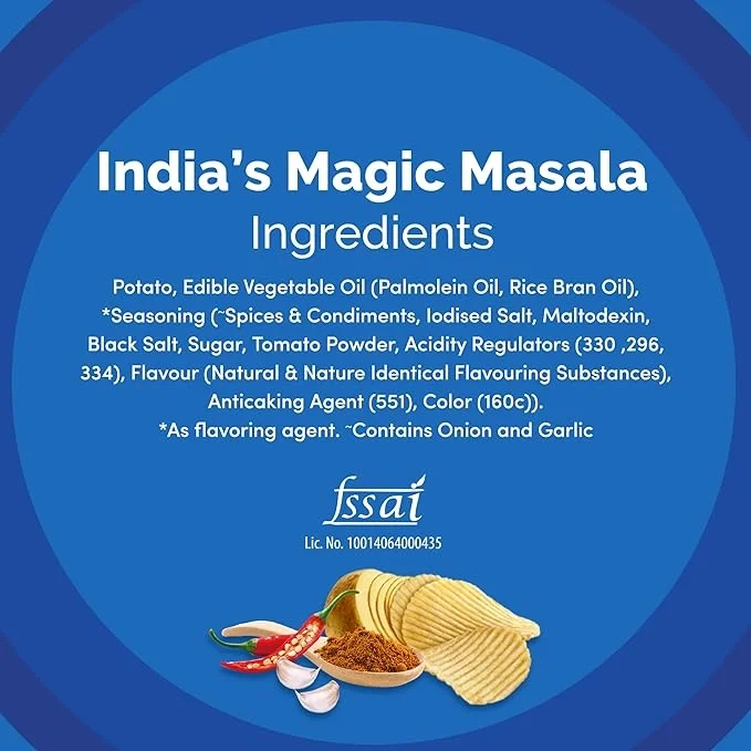 Lay's Potato Chips – India’s Masala Magic Flavour, 50 g / 52 g / 55 g (Weight May Vary) image 7
