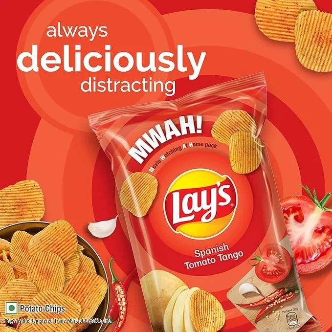 Lay's Potato Chips – Spanish Tomato Tango Flavour, 82 g / 90 g / 115 g (Weight May Vary) image 6