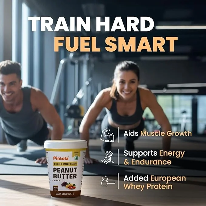 Pintola Chocolate Flavour Peanut Butter High Protein 510g – Crunchy Spread image 3