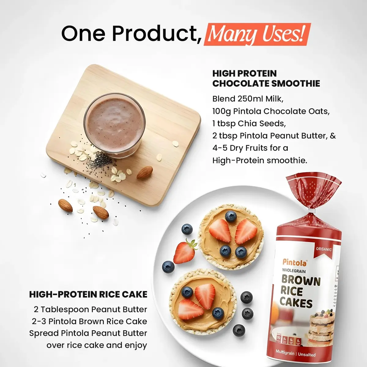 Pintola 510g High Protein Organic Jaggery Peanut Butter – Creamy & Nutritious image 3