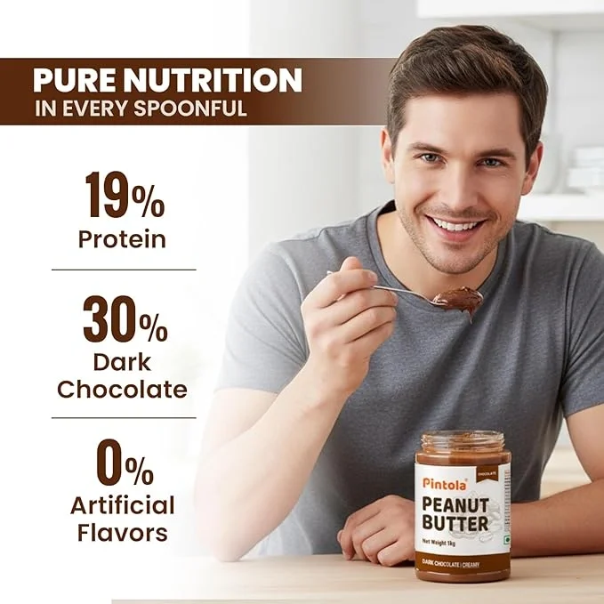 Pintola 1kg Peanut Butter Chocolate Flavour – Creamy & Protein-Rich image 6