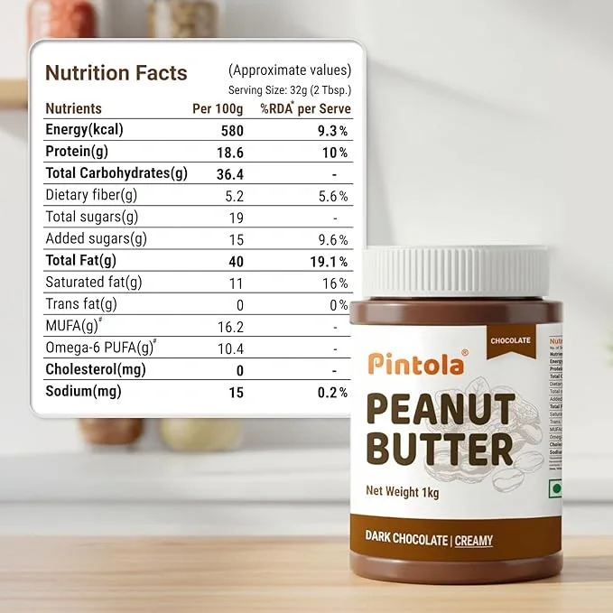 Pintola 1kg Peanut Butter Chocolate Flavour – Creamy & Protein-Rich image 7