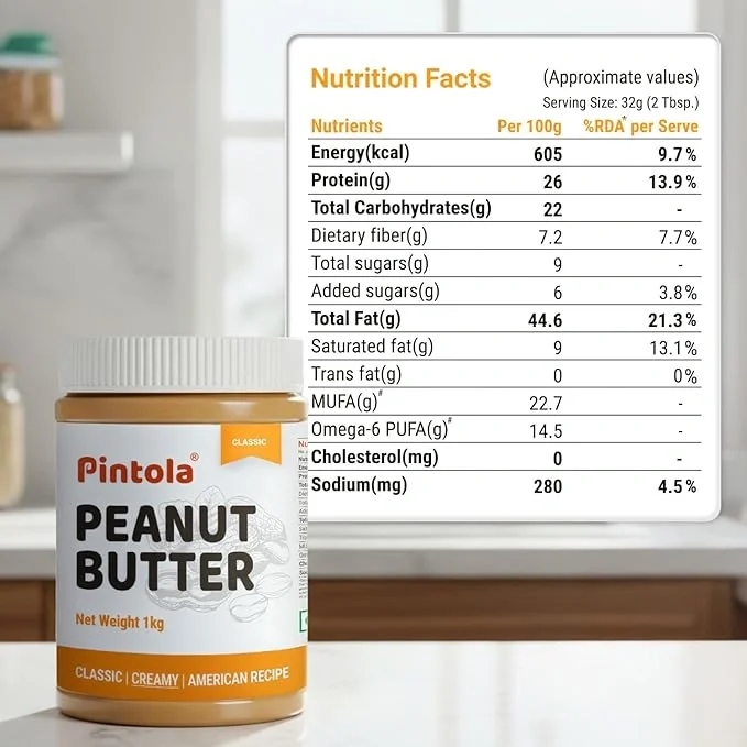 Pintola 1kg Original Classic Peanut Butter – Creamy & Nutritious Spread image 7
