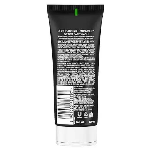 Ponds Bright Miracle Detox Facewash, 100gm image 2