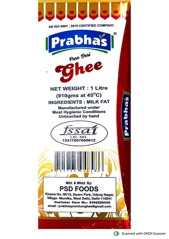 Prabhas Desi Ghee 1 Ltr Tetra Pack – Traditional Flavor & Healthy Fats image 3