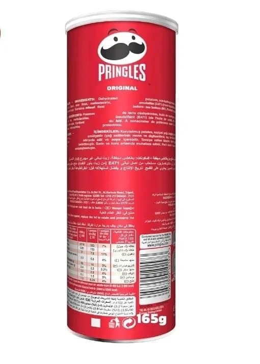 Pringles Original Patoto Chips107 G, No Artificial Colours image 6