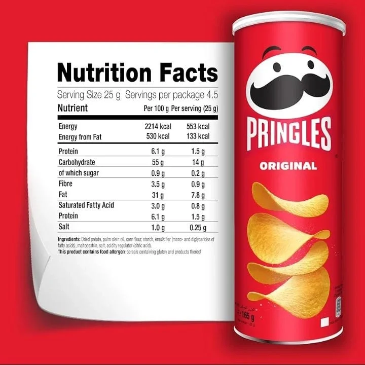 Pringles Original Patoto Chips107 G, No Artificial Colours image 4