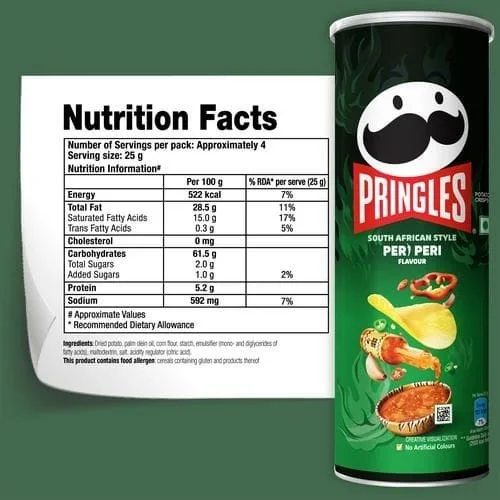 Pringles Peri Peri Jar, 102 Gram- Salted image 4