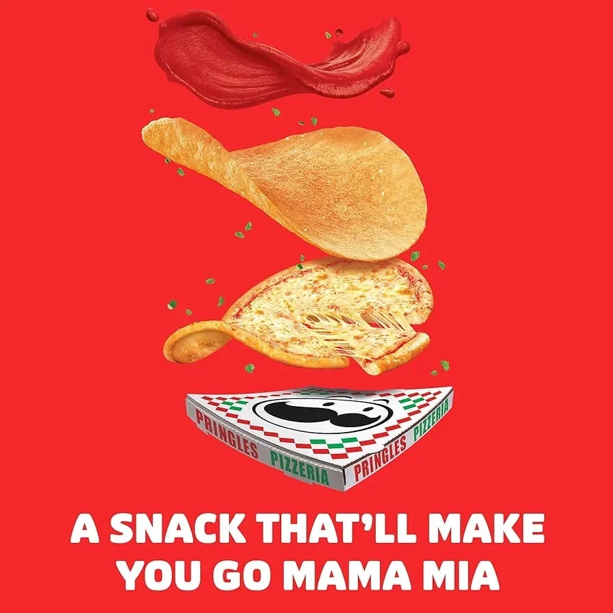  Pringles Potato Crisps - Pizza Flavour, 102g image 7