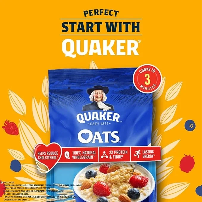 Quaker Oats 400g | Rolled Wholegrain Oats | Nutritious Breakfast image 3