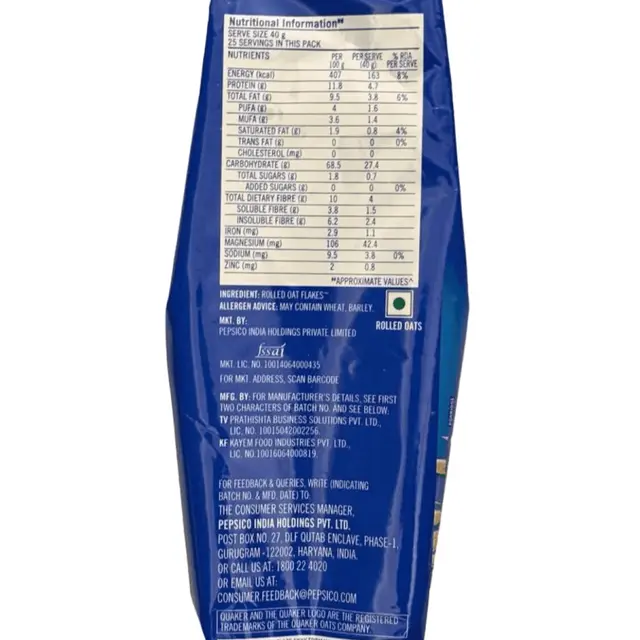  Quaker Oats 1Kg, Rolled Oats Natural Wholegrain, Nutritious Breakfast Cereals image 14