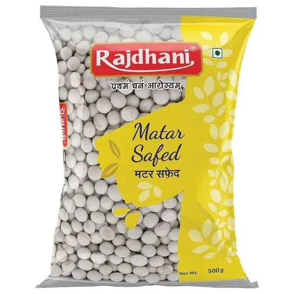 Rajdhani Safed Matar Dal 500 g – High Protein White Pulse