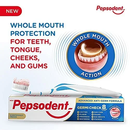 Pepsodent Germi Check Cavity Protection, 2 x 150 g with Save Rs. 18/- image 6