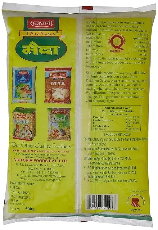 Rajdhani Maida 500 g | 100% Natural Refined Wheat Maida Flour for Baking & Cooking image 2