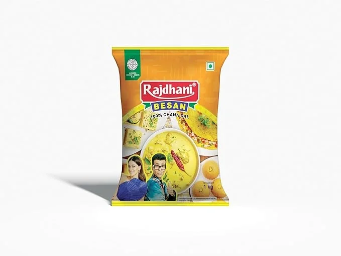 Rajdhani Organic Besan Flour, 1 kg - 100% Chana Dal Besan