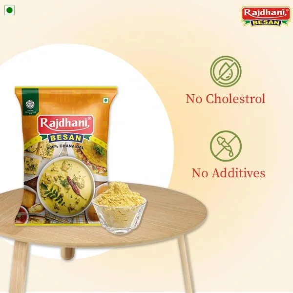 Rajdhani Organic Besan Flour 1 kg | 100% Pure Chana Dal Besan for Cooking & Snacks image 4