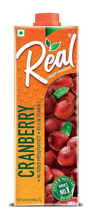 Real Fruit Power Cranberry Juice 1 Litre