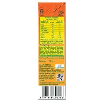 Real Fruit Power Mixed Fruit Juice 180 ml image 4