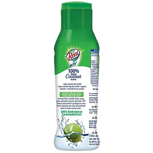Real Fruit Power Activ 100% Tender Coconut Water 200ml | Natural Hydration Drink image 2