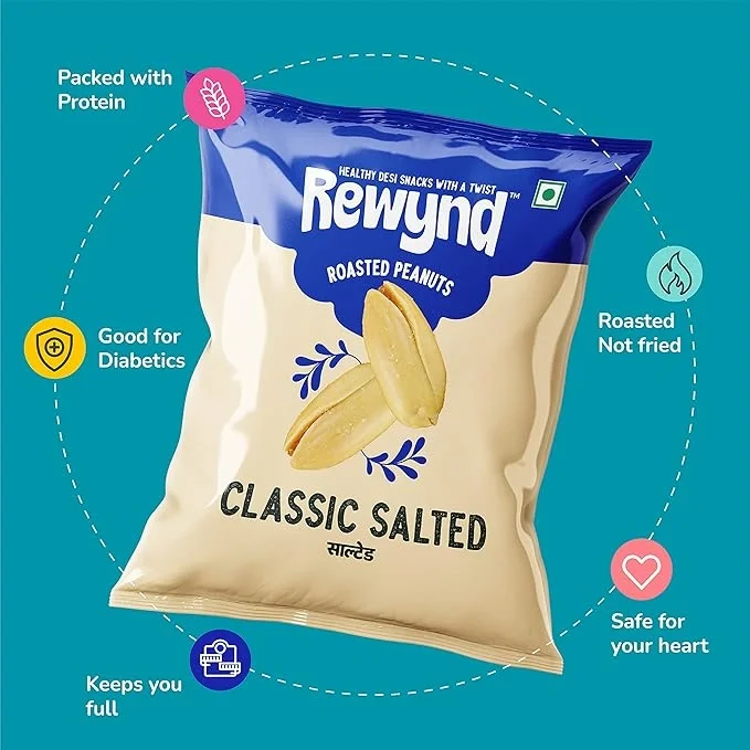 Rewynd Classic Roasted Salted Peanuts,150gm image 2