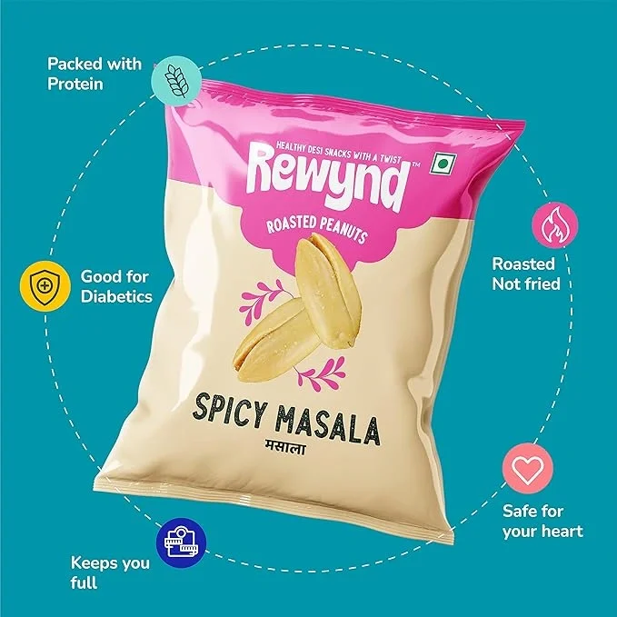 Rewynd Spicy Masala Roasted Peanuts, 140gm image 4