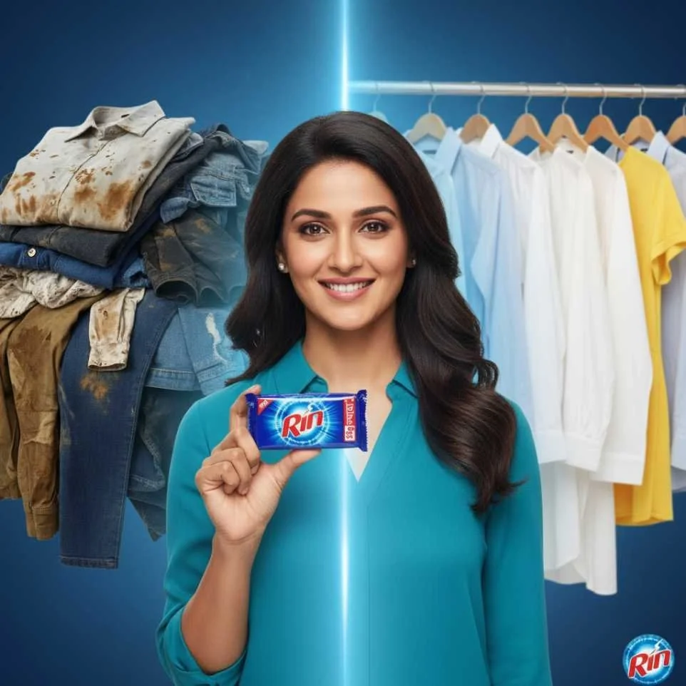  Rin Detergent Bar, 1 kg (Pack of 4) 250g*4 image 8