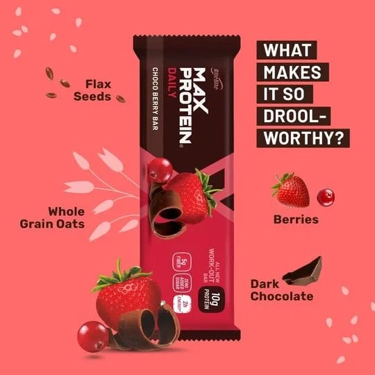  RiteBite Max Protein Daily Choco Berry Protein Bar 50g image 2