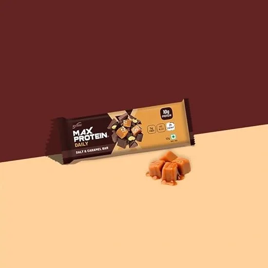 RiteBite Max Protein 10g Daily Salt & Caramel Protein Bars, 50g