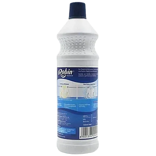  Robin Dazzling White Fabric Whitener, Liquid Blue, 150 ml image 3