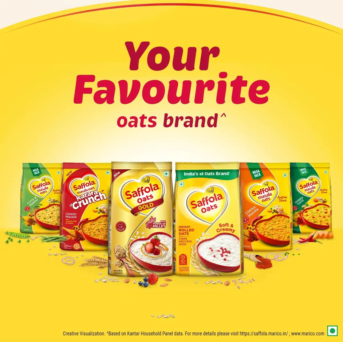  Saffola Oats | 1kg with 300g Free| Instant Rolled |Soft & Creamy image 9