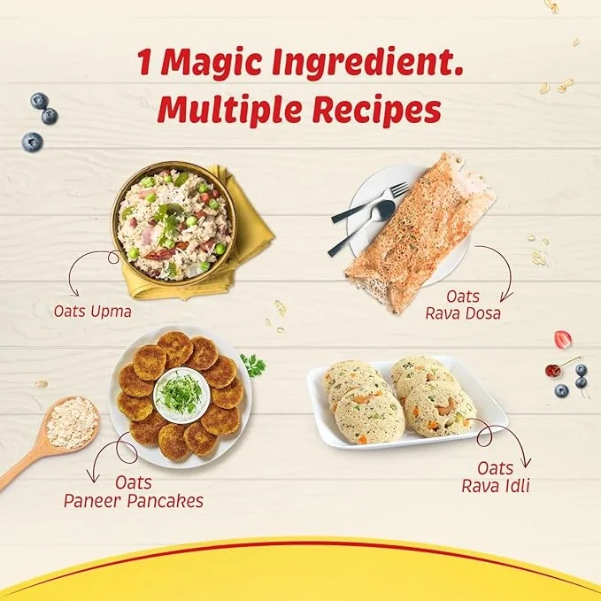  Saffola Oats | 1kg with 300g Free| Instant Rolled |Soft & Creamy image 6