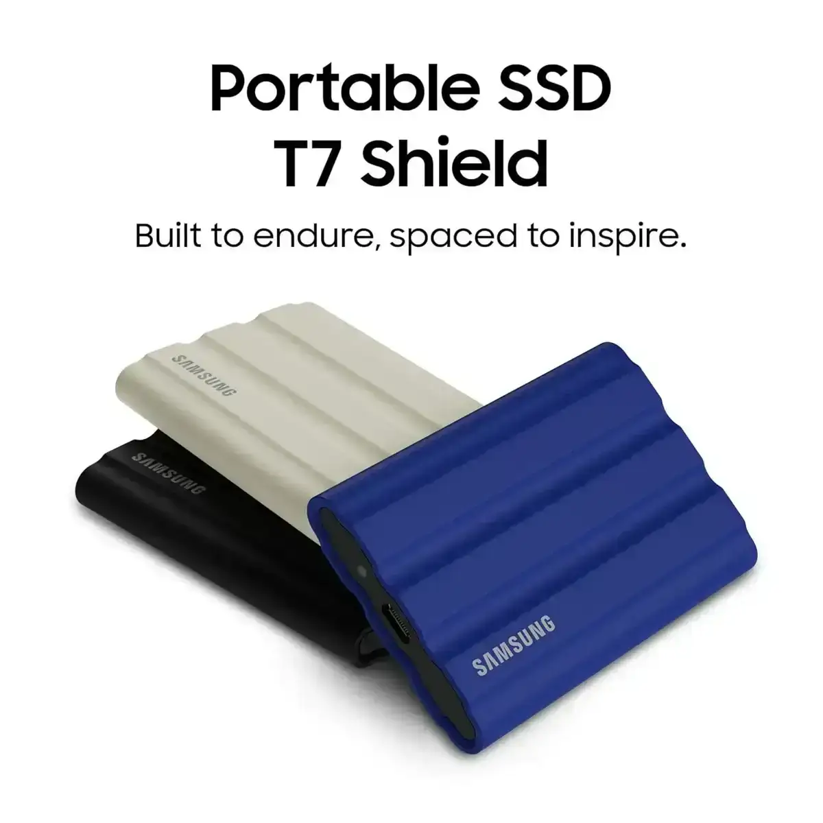 Samsung T7 Shield Portable SSD 1TB USB 3.2 Gen2 External SSD, Beige, Up to 1,050MB/s, Rugged, IP65 Water & Dust Resistant, for Photographers, Content Creators and Gaming, Mac Compatible, MU-PE1T0K, 3 Year Warranty image 8