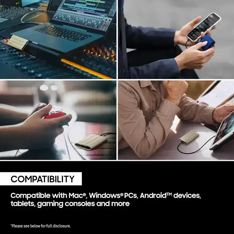 Samsung T7 Shield Portable SSD 2TB, USB 3.2 Gen2 External SSD, Up to 1,050MB/s, Rugged, IP65 Water & Dust Resistant, for Photographers, Content Creators and Gaming, Mac Compatible, MU-PE2T0R, Blue, 3 Year Warranty image 2