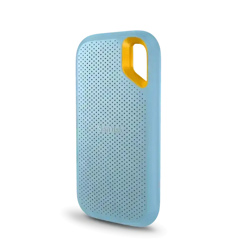 SanDisk Extreme Portable SSD 2TB (Sky Blue), Read & Write Speed up to 1050 & 1000 MB/s, Up to three meter drop protection and IP65 water and dust resistance, USB 3.2 Gen 2, 5 Year Warranty image 2