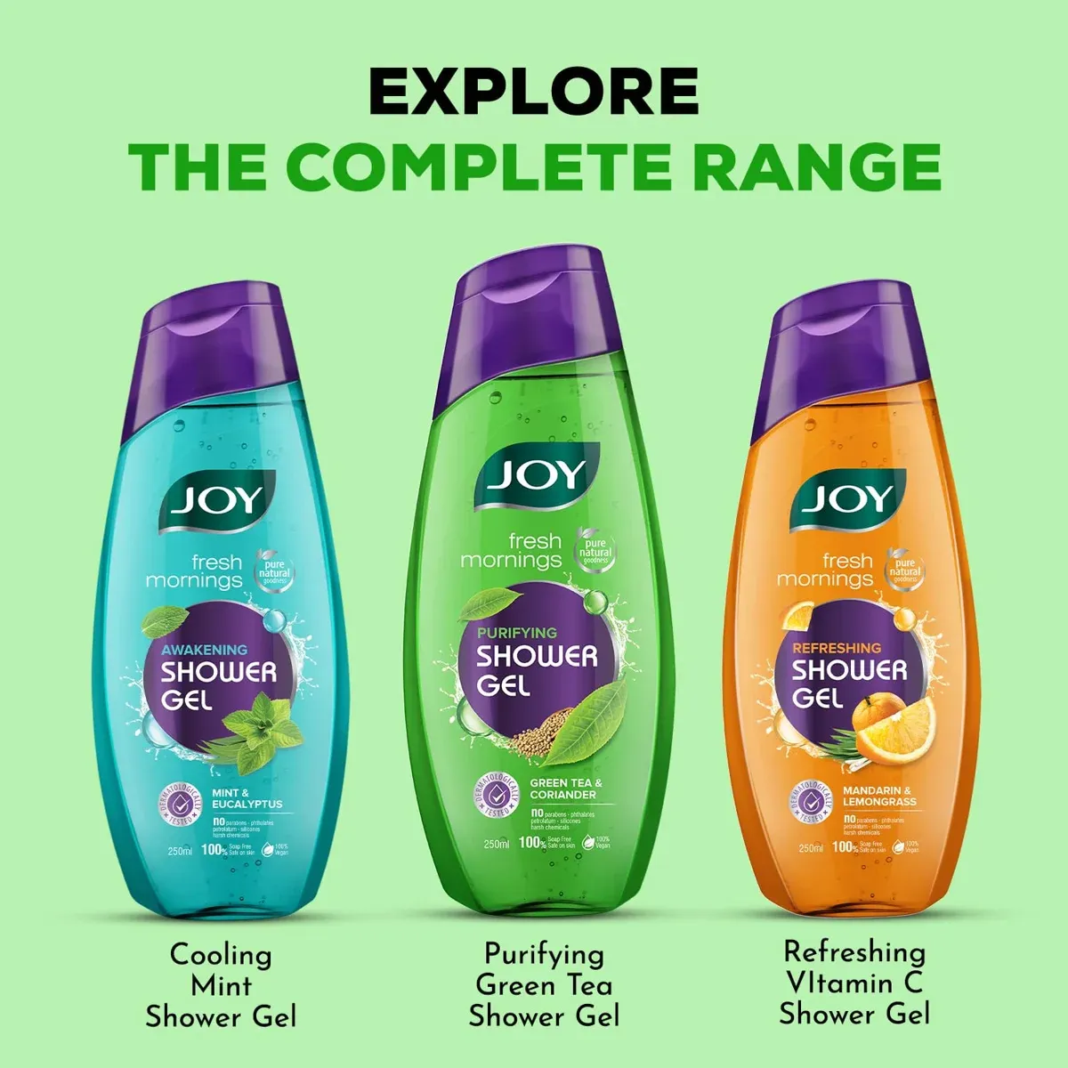 Joy Body Wash – Shower Gel with Green Tea, 250ml image 3