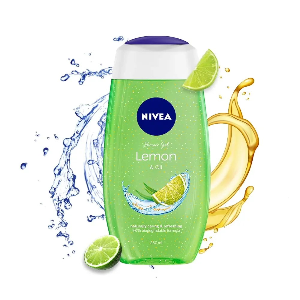 NIVEA Lemon & Oil Shower Gel – Bath Care, 250ml