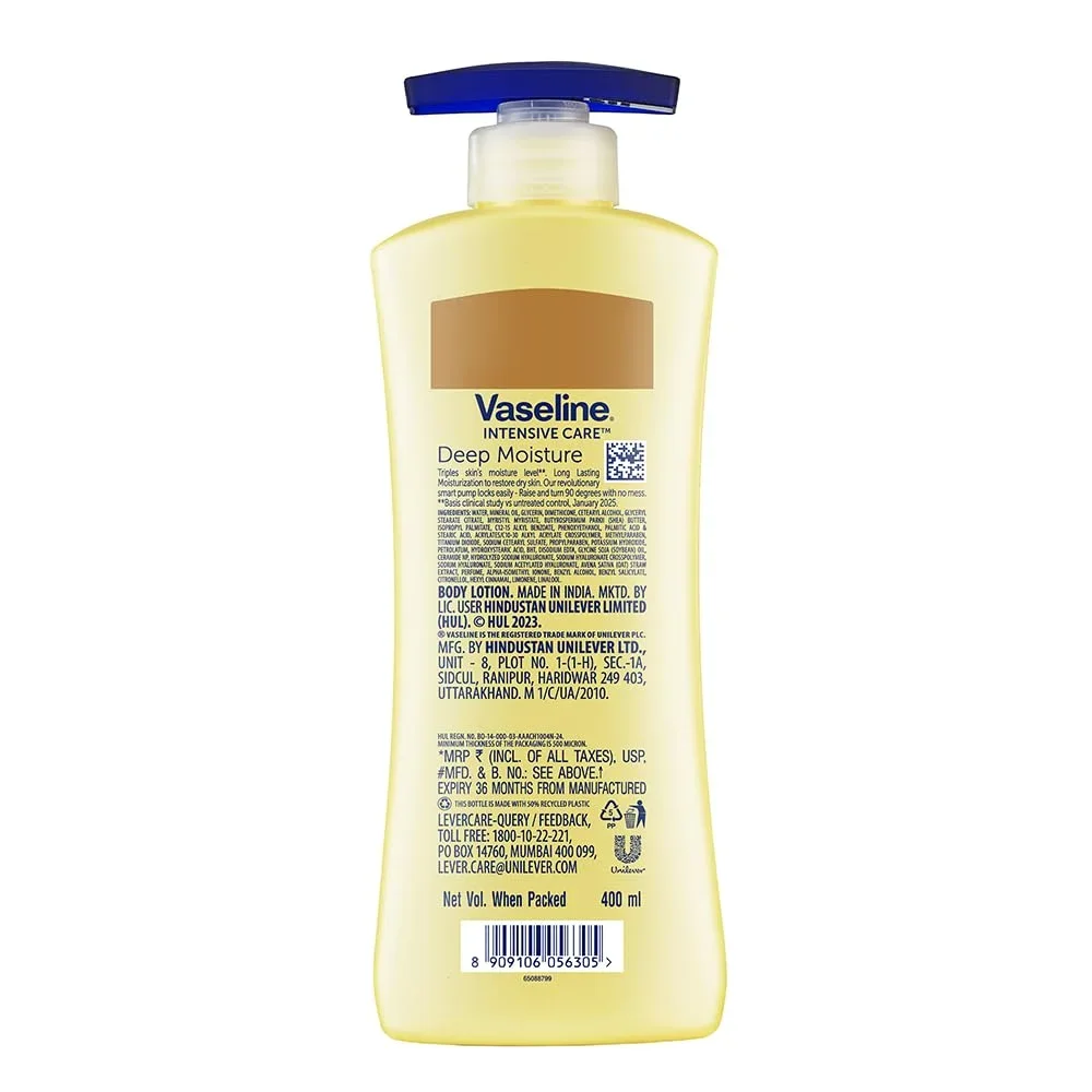 Vaseline Deep Moisture Daily Body Lotion for Dry Skin, 400ml image 8