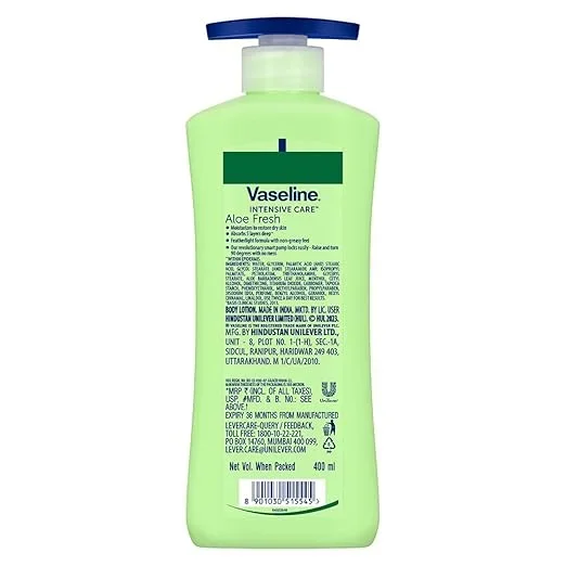 Vaseline Aloe Fresh Moisturizing Body Lotion, 400ml image 2