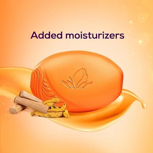 Santoor Sandal & Turmeric Bath Soap 4×100g for Total Skin Care image 4