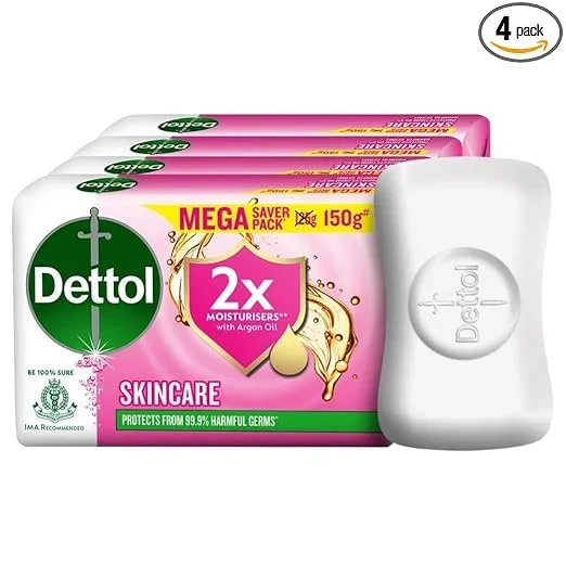 Dettol Skincare Moisturizing Soap with Argan Oil 4×150g | Softer Skin