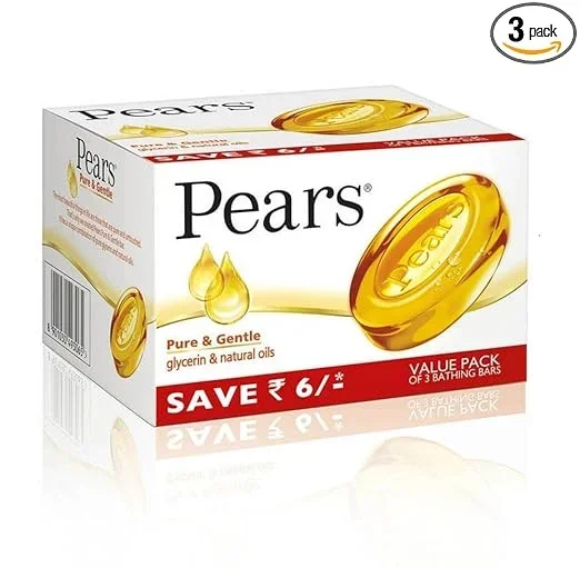  Pears Pure & Gentle Soap Bar, 3x125g