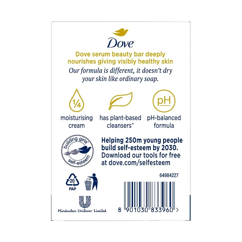 Dove Serum Bar | with Nutrient Serum | Deep Nourish | 375g (125g x 3) image 2