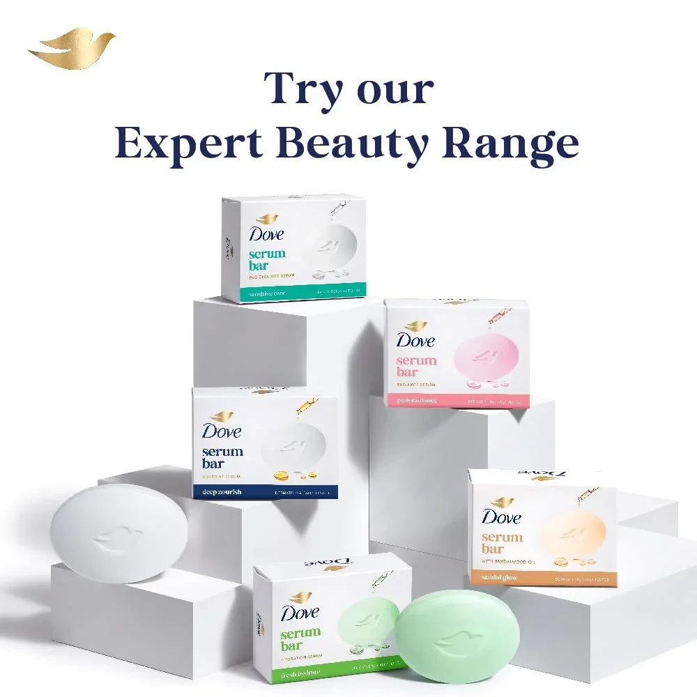 Dove Serum Bar | with Nutrient Serum | Deep Nourish | 375g (125g x 3) image 5