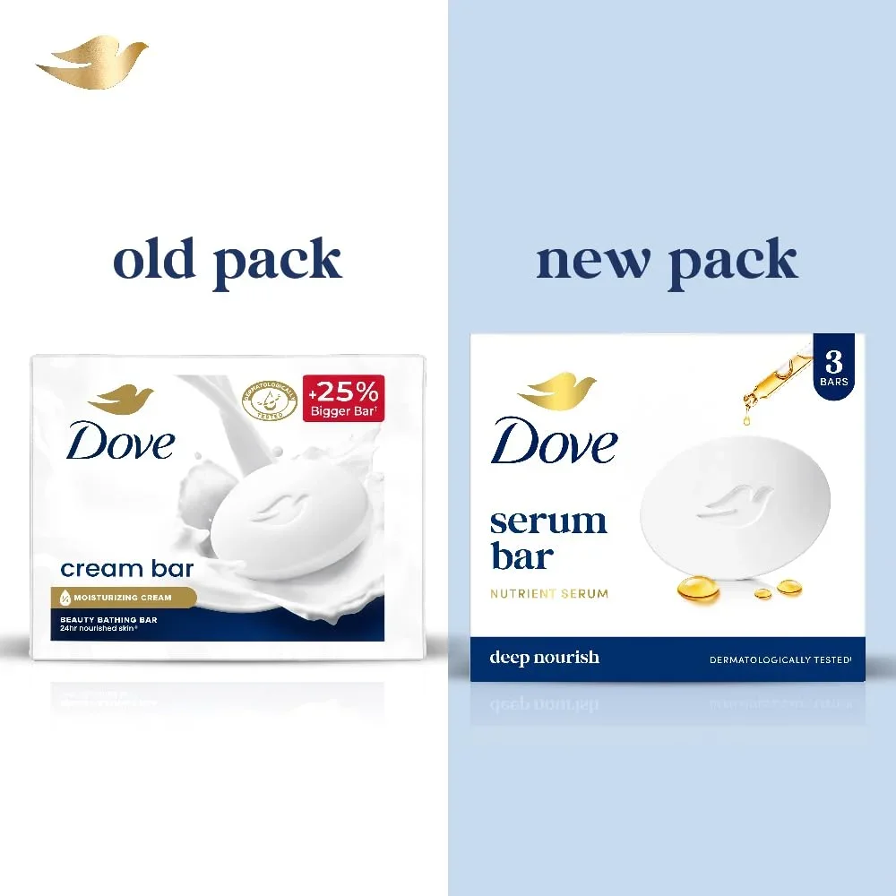Dove Serum Bar | with Nutrient Serum | Deep Nourish | 375g (125g x 3) image 6