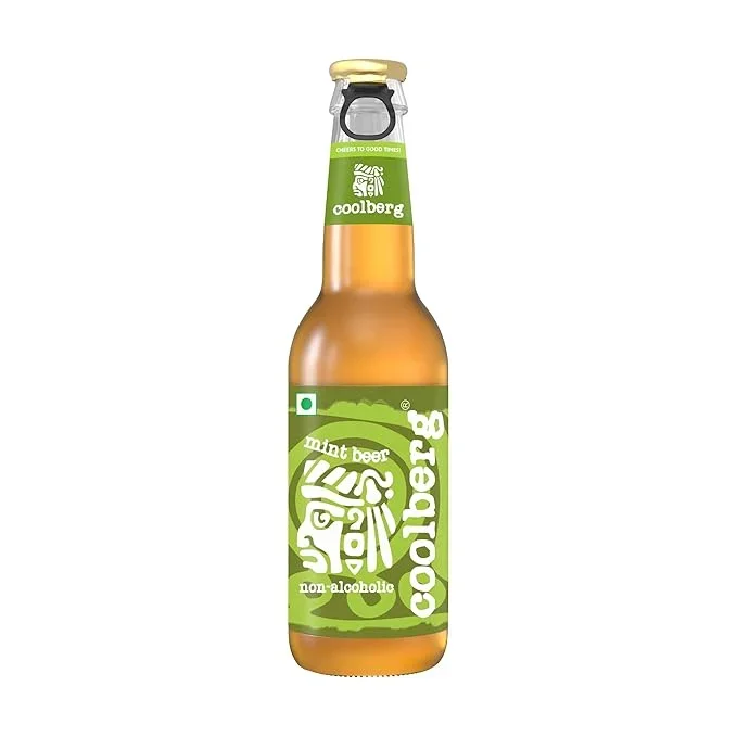 Coolberg Mint Non Alcoholic Beer 330ml – Sparkling Mint Drink in Glass Bottle