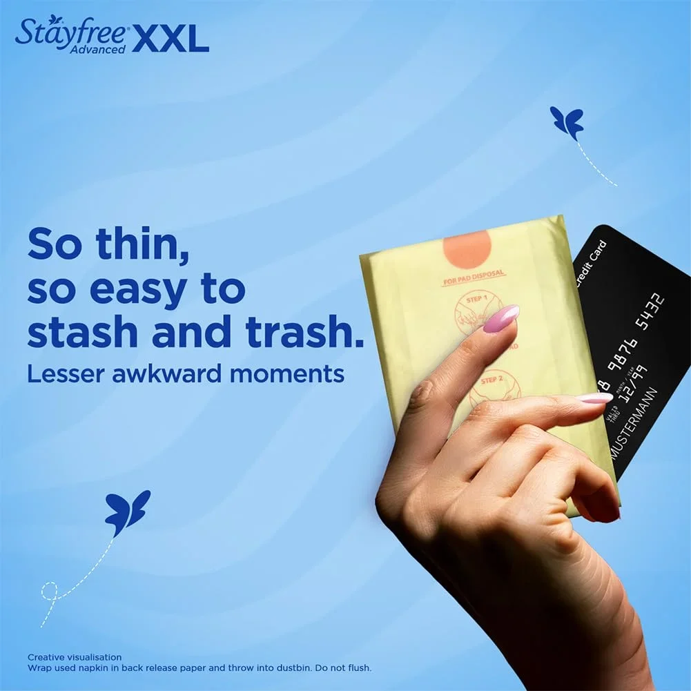 Stayfree Advanced XXL Ultra Soft Sanitary Pads for Women | 42 Pads image 3
