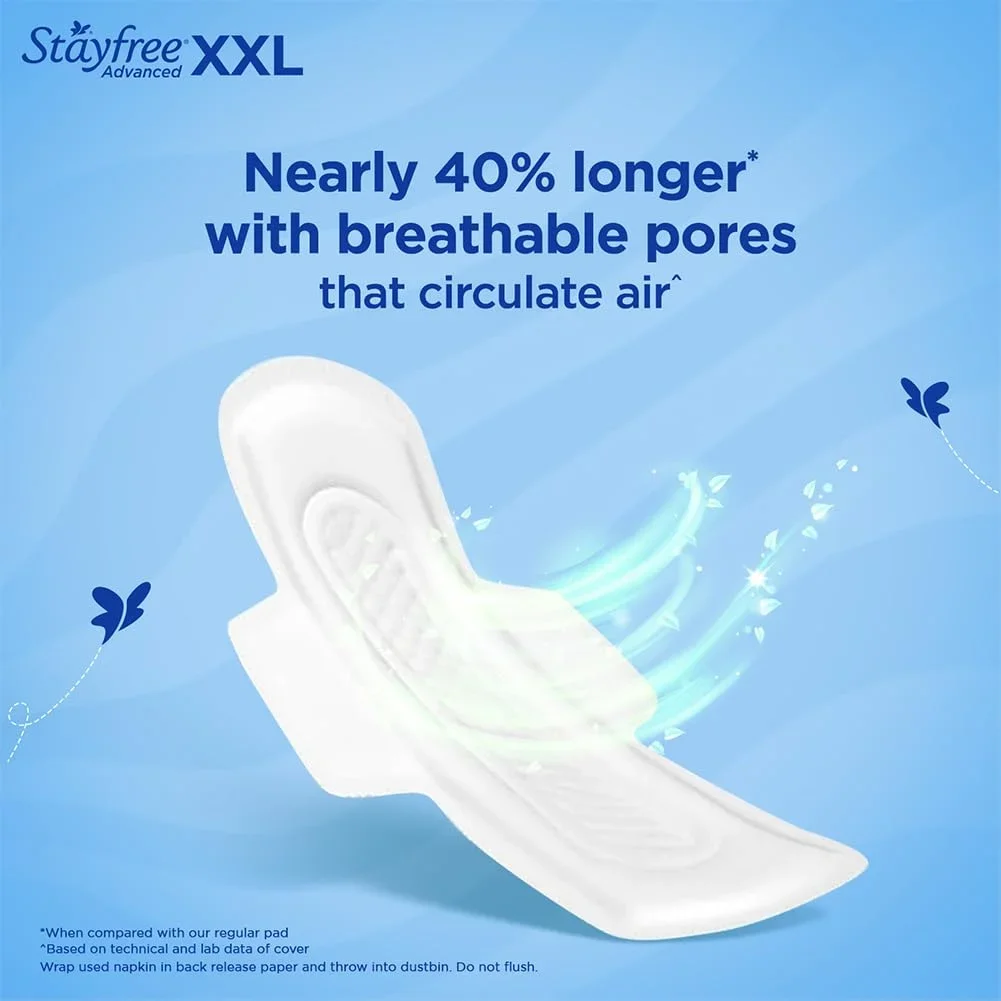 Stayfree Advanced XXL Ultra Soft Sanitary Pads for Women | 42 Pads image 5